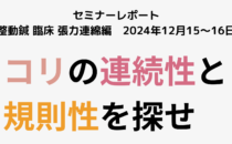 セミナーレポート（整動鍼 張力連綿編）「コリの連続性と規則性を探せ」の詳細へ