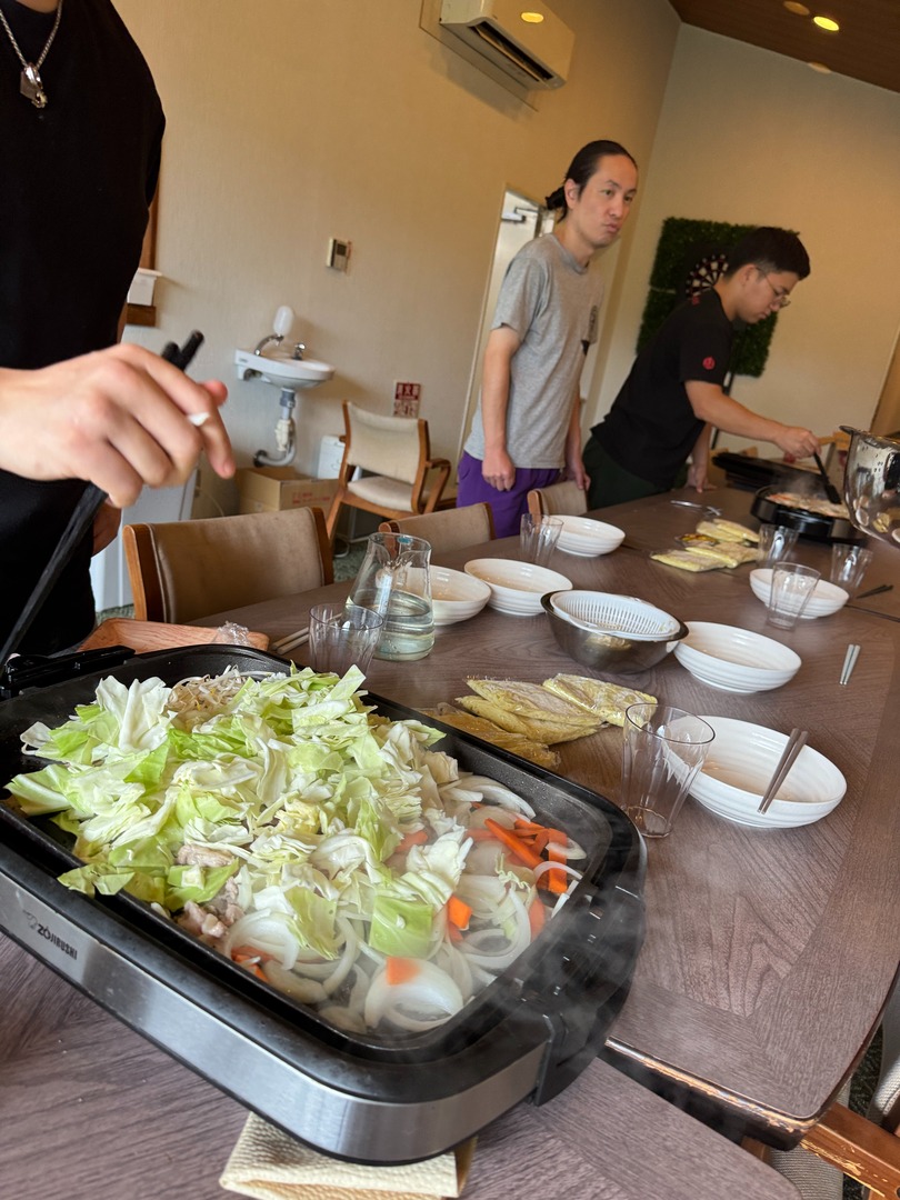 極合宿(3日目)_野菜たっぷり焼きそば