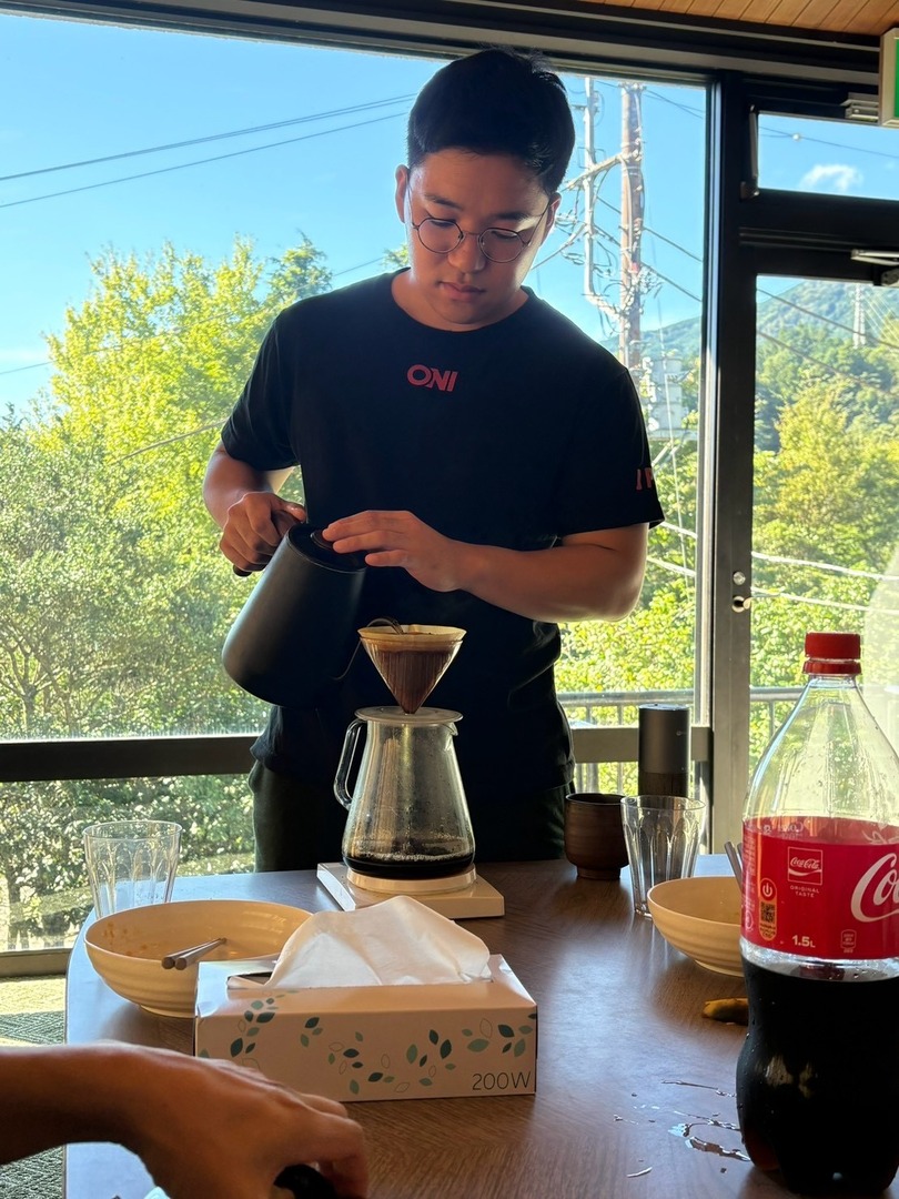 極合宿(3日目)朝のコーヒー