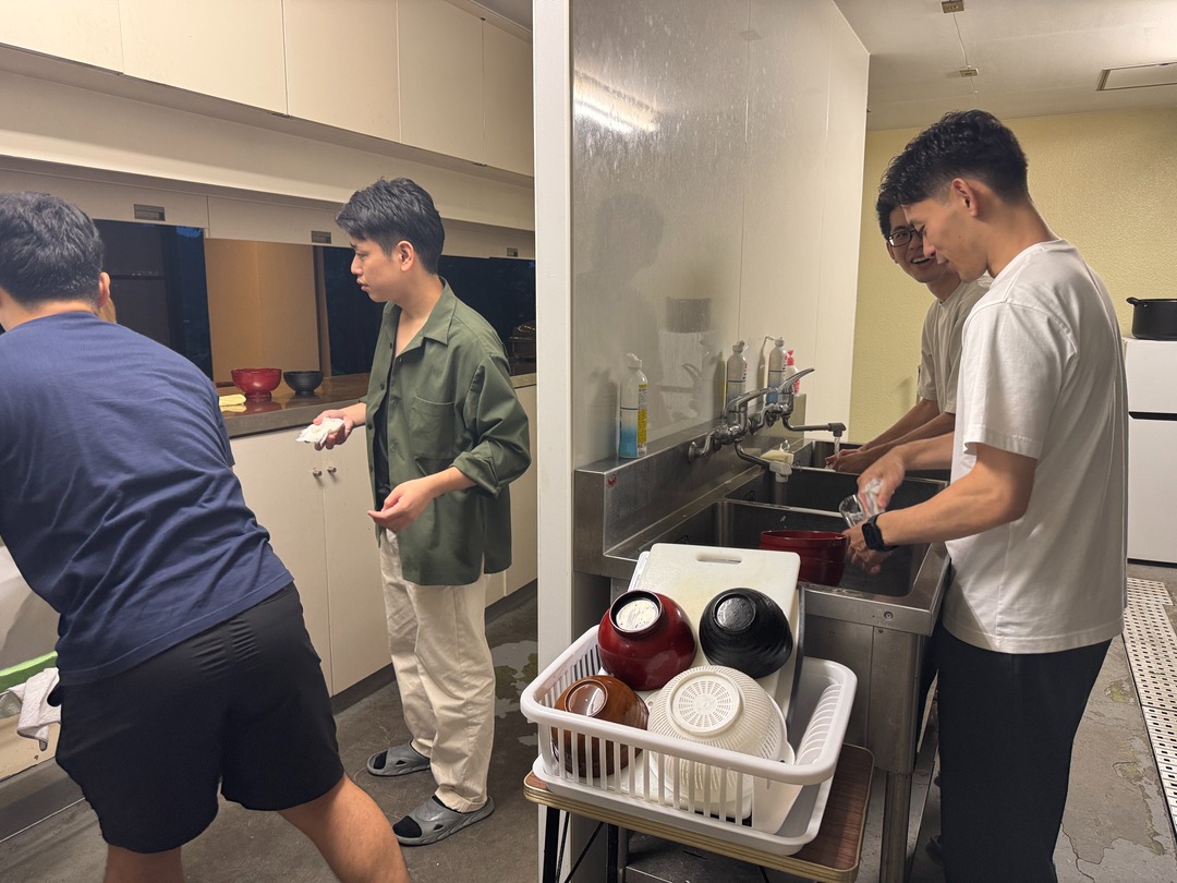 極合宿(1日目)_夕食後の後片付け