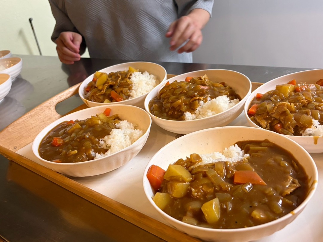 極合宿(2日目)_夕食のカレー